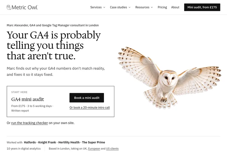 The Metric Owl homepage